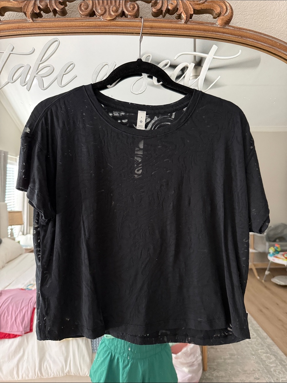 lululemon athletica Black Short Sleeve Crew Tee